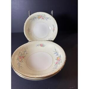 3 Vintage Homer Laughlin Eggshell Georgian Fruit Ice Cream Bowls 5.25” H/J 50N5